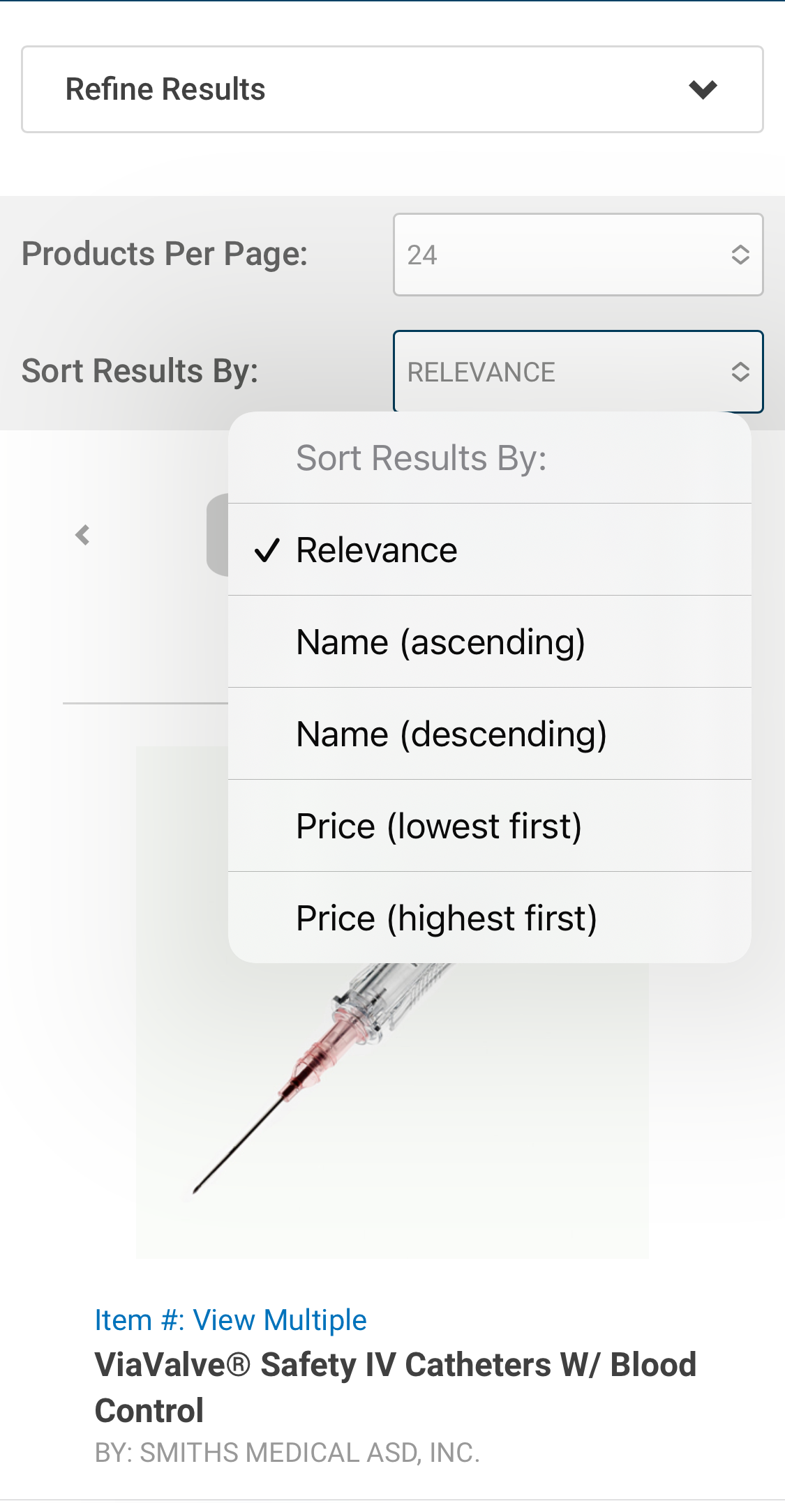 Bound Tree Medical’s Mobile Sorting Tool 278 of 520 Sorting Tool